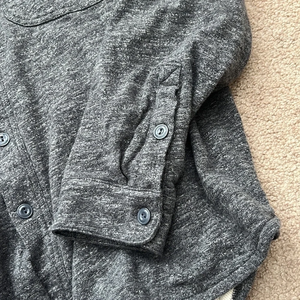 J. Crew Long Sleeve Button Up Collared Gray Wash Shirt Size XL